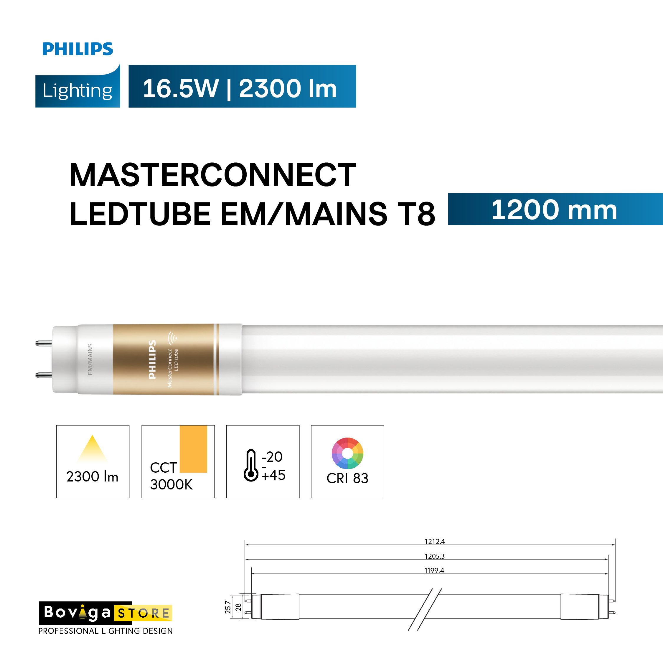 หลอดไฟ LED Tube T8 รุ่น MASCON แบรนด์ PHILIPS