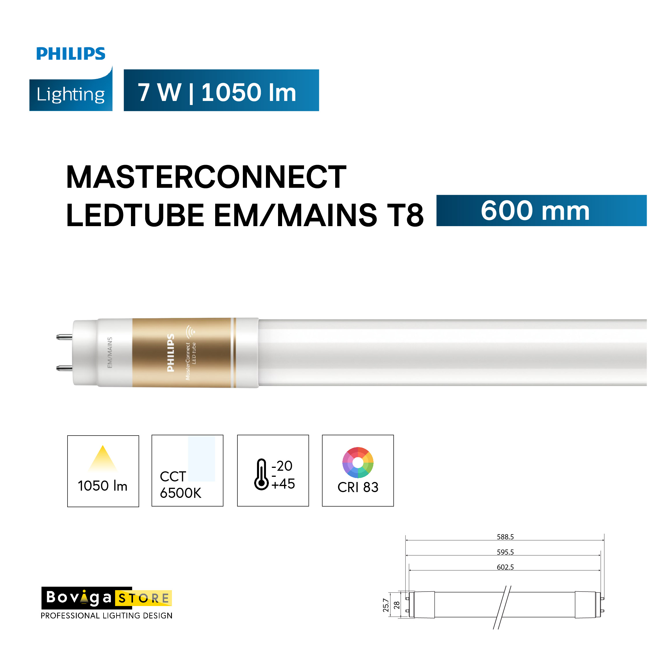 หลอดไฟ LED Tube T8 รุ่น MASCON แบรนด์ PHILIPS